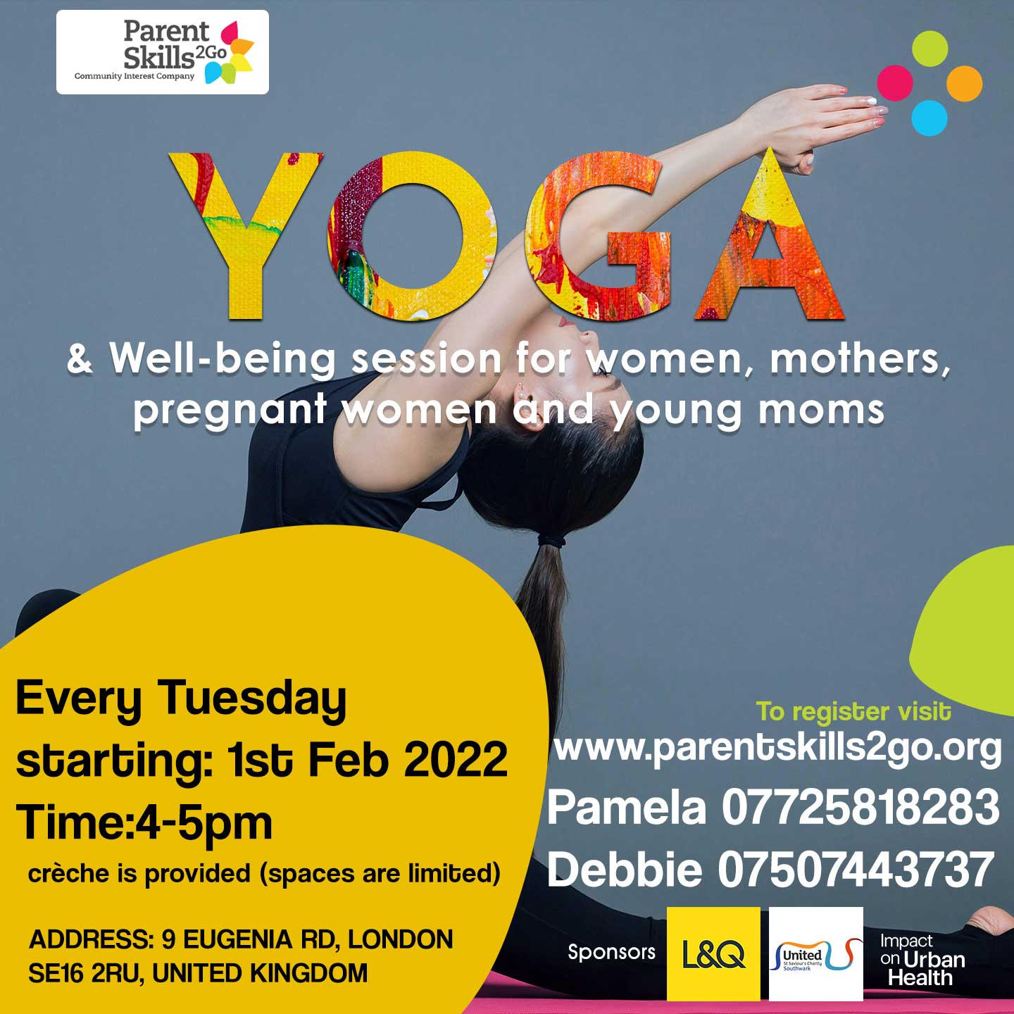 Yoga & well-being session for women, mothers, pregnant women in London
